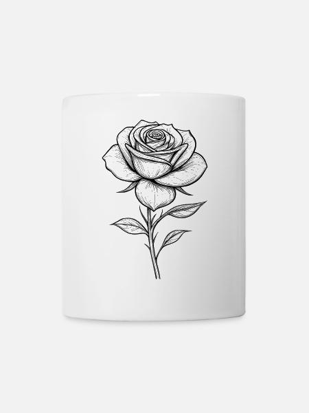 Rose transparent - Tasse - Weiß