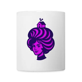 Superhair Woman 60s surreal Pop Art - Tasse - Weiß - Vorne