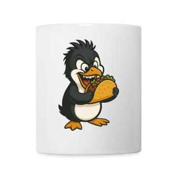 Coole Pinguin Taco Mexiko Fast Food Menschlich - Tasse - Weiß - Vorne