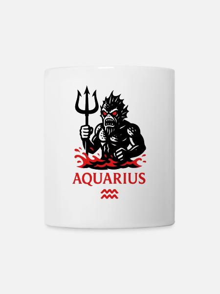 Sternzeichen Wassermann Monster - Tasse - Weiß