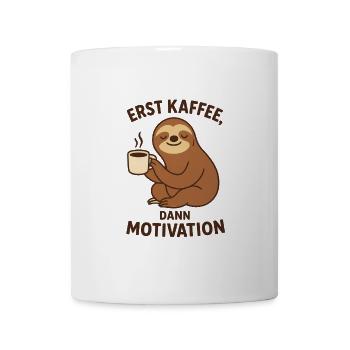 D’abord le café, puis la motivation - Mug blanc - blanc - Devant