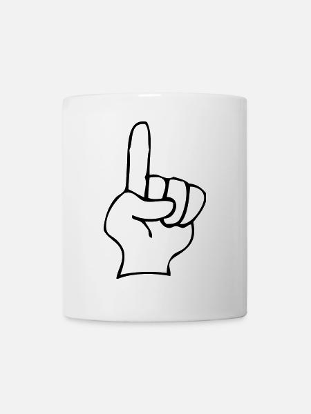 Zeigefinger - Tasse - Weiß