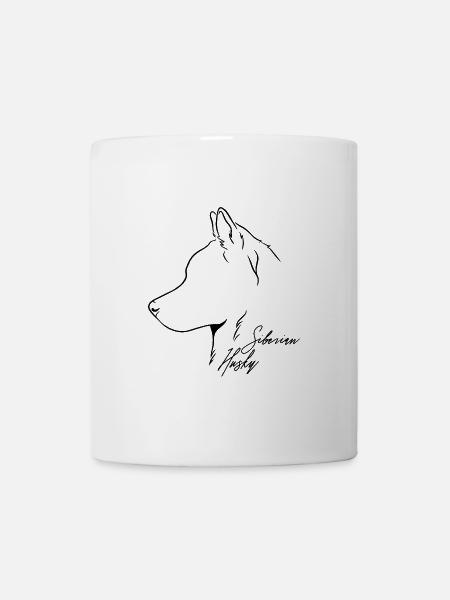 Siberian Husky Profil Hunde Hund Wilsigns - Tasse - Weiß