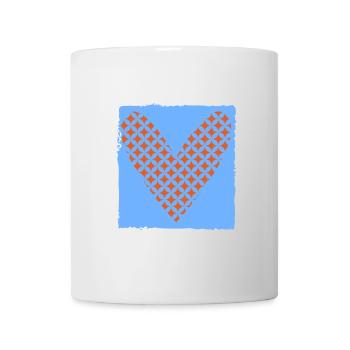 HERZ. HERZ. VALENTINSTAG. LIEBE. LIEBE. PAAR. - Tasse - Weiß - Vorne