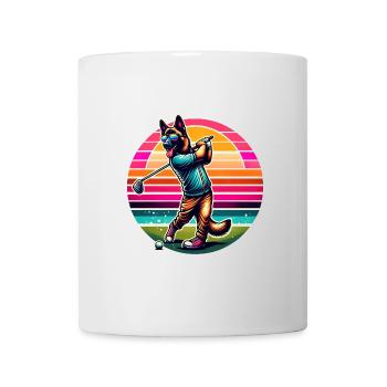 Funny Malinois Dog Golfer Design for - Mug - white - Front