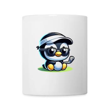 Cool Funny Penguin Golfer - Mug - white - Front