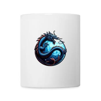 Art mystique du cercle du dragon bleu - Mug blanc - blanc - Devant