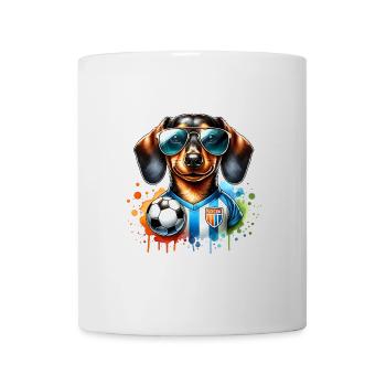 Dackel Fußballspieler Wiener Hund Fan - Tasse - Weiß - Vorne