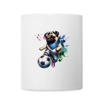 Pug Soccer Dog Player Ball Champion Fan - Mug - white - Front