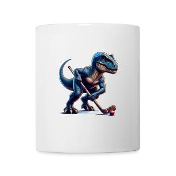Équipe de joueurs de hockey sur gazon Dinosaur Dino - Mug blanc - blanc - Devant