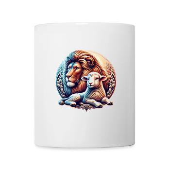 Christliche Kleidung Löwe und Lamm - Tasse - Weiß - Vorne