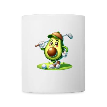 Lustige Golf Avocado Bereit Für Ein Tee Time - Tasse - Weiß - Vorne
