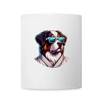 Lustiger Bernese Mountain Dog Karate - Tasse - Weiß - Vorne