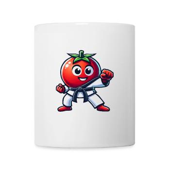 Karate Tomate: Lustige Kampfkunst - Tasse - Weiß - Vorne