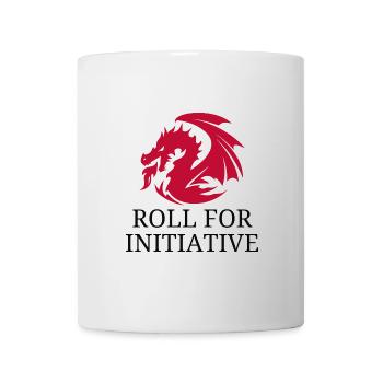 Roll For Initiative – Feuerdrache - Tasse - Weiß - Vorne