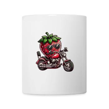 Motorrad Gurken Abenteuer Freiheit - Tasse - Weiß - Vorne