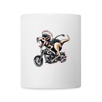 Motorcycle Kangaroo Punk Adventure - Mug - white - Front