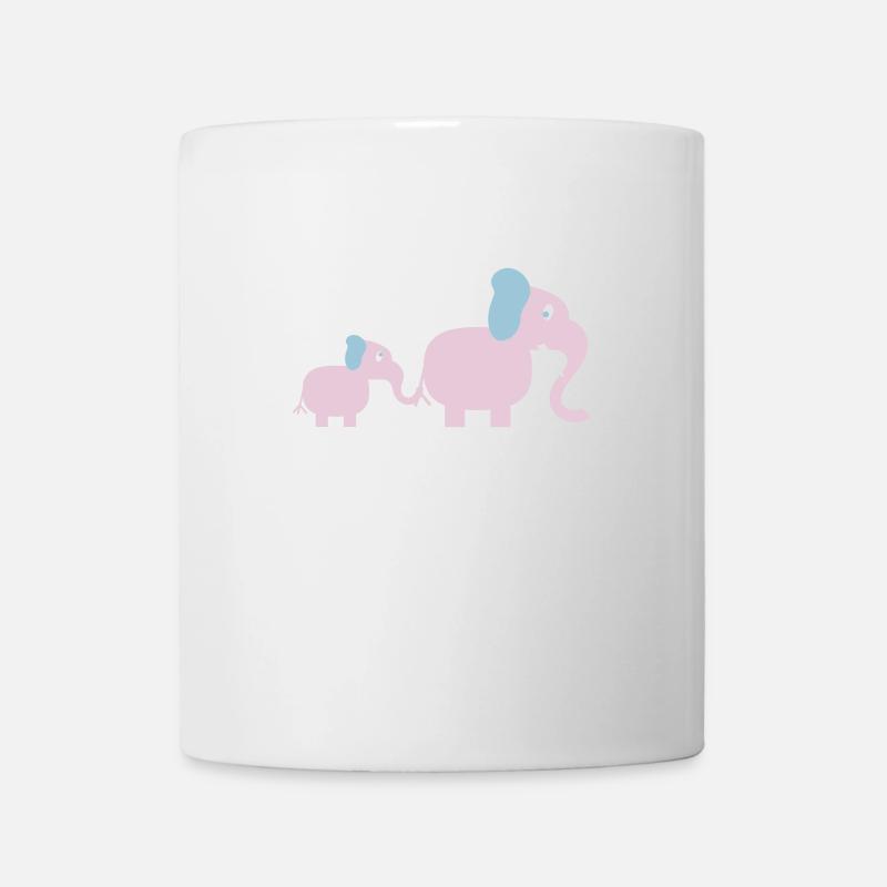 elephant and baby - Mug blanc - blanc