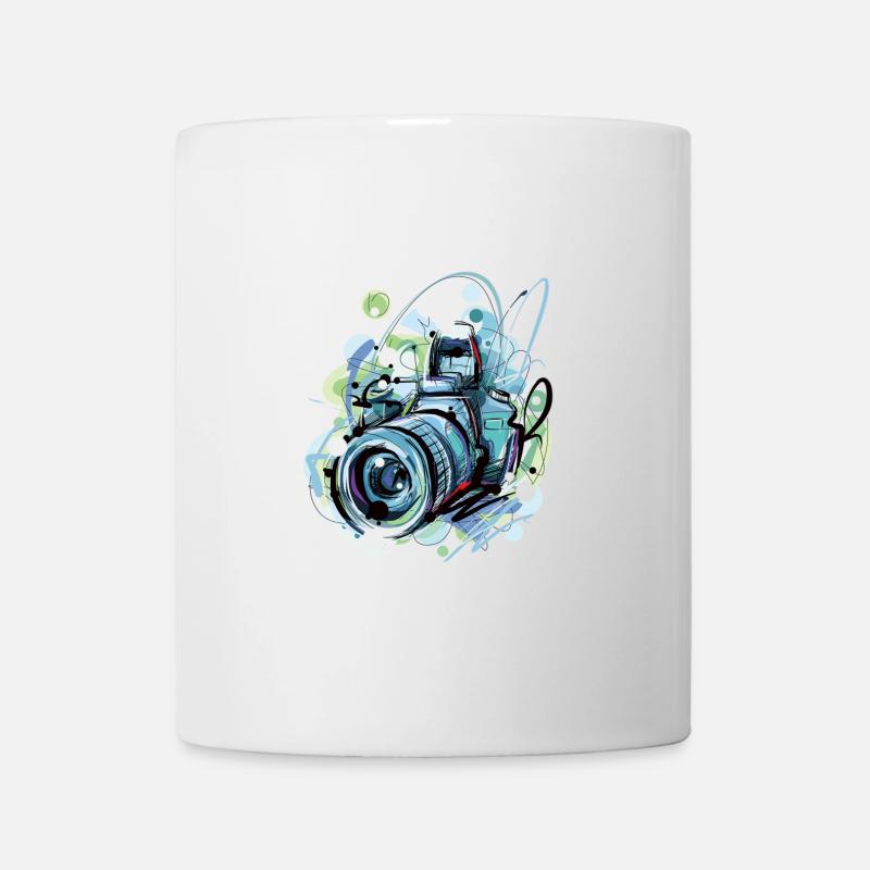 Caméra en éclats urbains - Mug blanc - blanc