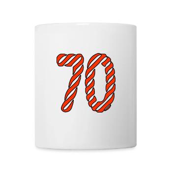 70. 70 ANS. 70e ANNIVERSAIRE. ANNIVERSAIRE 70 ANS. - Mug blanc - blanc - Devant