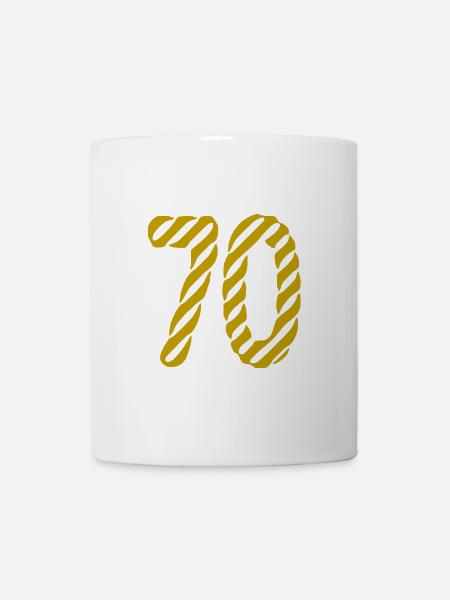 70. 70 ANS. 70e ANNIVERSAIRE. ANNIVERSAIRE 70 ANS. - Mug blanc - blanc