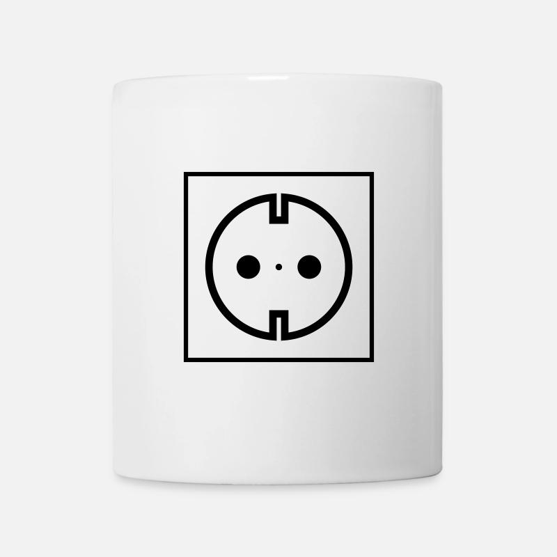 Steckdose Strom - Tasse - Weiß