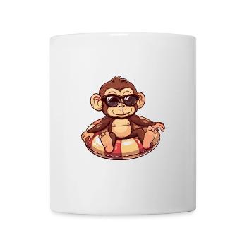 Affe Sommer Comic - Tasse - Weiß - Vorne