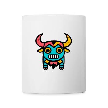 Stier Halloween Comic Zombie - Tasse - Weiß - Vorne