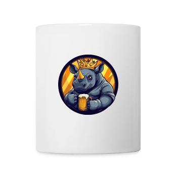 Bande dessinée de bière de rhinocéros - Mug blanc - blanc - Devant