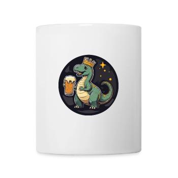 Dinosaurier brontosaurus Bier Comic - Tasse - Weiß - Vorne