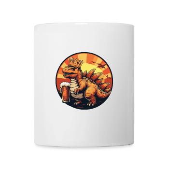 Dinosaur Stegosaurus Beer Comic - Mug - white - Front