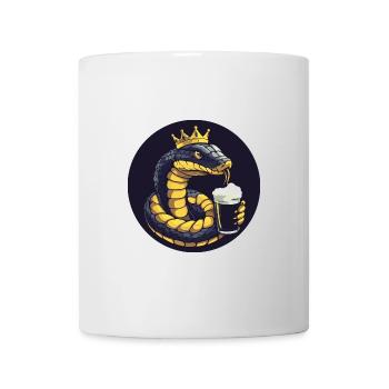 Schlange Kobra Bier Comic - Tasse - Weiß - Vorne