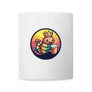 Wurm Bier Comic - Tasse - Weiß - Vorne