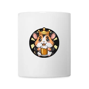 Hamster Bier Comic - Tasse - Weiß - Vorne