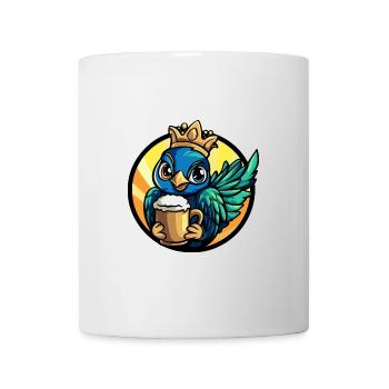 Peacock Bird Bière Bande dessinée - Mug blanc - blanc - Devant