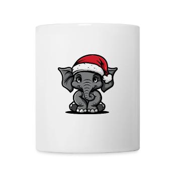 Noël des éléphants - Mug blanc - blanc - Devant