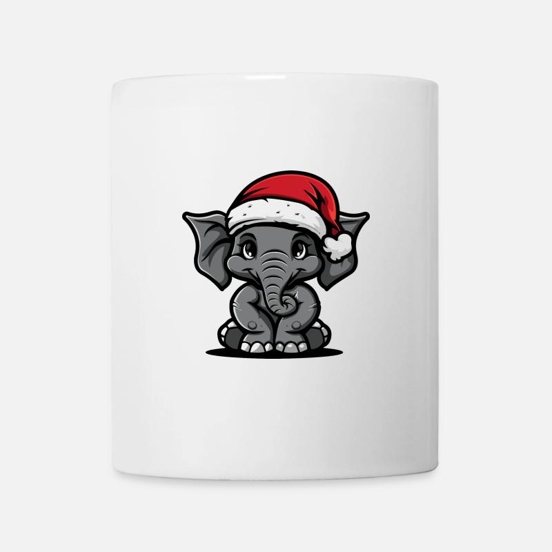 Elefant Weihnachten - Tasse - Weiß