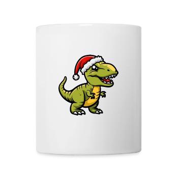 Dinosaure T-Rex Noël - Mug blanc - blanc - Devant