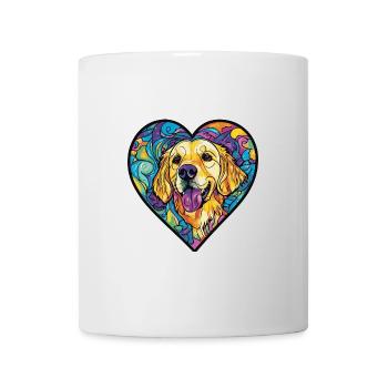 Golden Retriever Dog Heart Love - Mug - white - Front