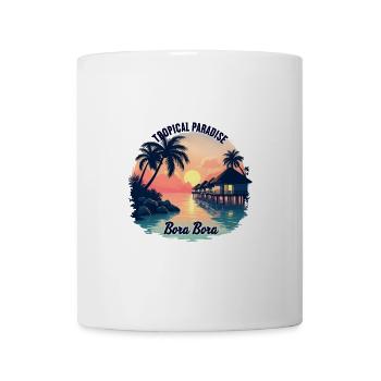 Tropical Paradise Bora Bora Sunset by the Beach - Mug - white - Front