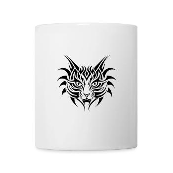 Chat Animal de compagnie Tribal Tattoo - Mug blanc - blanc - Devant