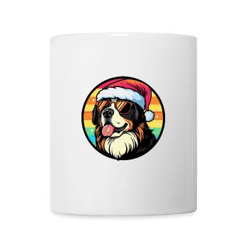 Saint Bernard Hund Weihnachten Cool - Tasse - Weiß - Vorne
