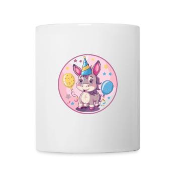 Esel Geburtstag Comic - Tasse - Weiß - Vorne