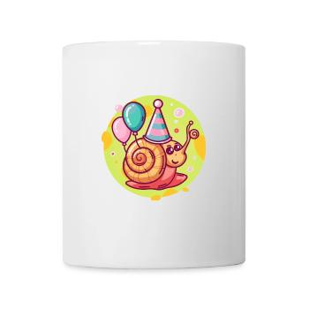 Schnecke Geburtstag Comic - Tasse - Weiß - Vorne
