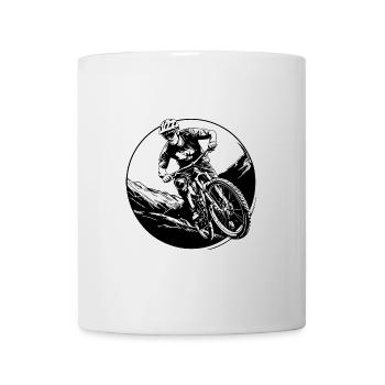 Mountain Bike Bicycle Silhouette - Mug - white - Front