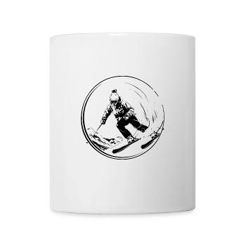 Ski Fahren Skiing Silhouette - Mug blanc - blanc - Devant