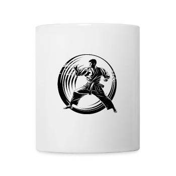 Karate Silhouette - Tasse - Weiß - Vorne