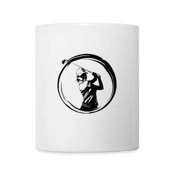 Silhouette de golfeur - Mug blanc - blanc - Devant