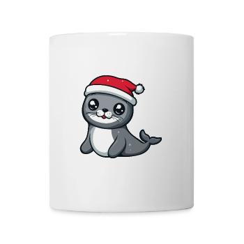 Robbe Tier Weihnachten Christmas - Tasse - Weiß - Vorne