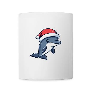 Delfin Weihnachten Niedlich - Tasse - Weiß - Vorne